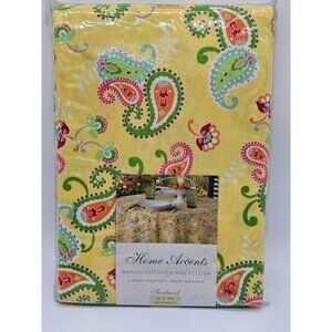 Home Accents Tablecloth 102 x 60 Rectangle Indoor/Outdoor Yellow Sunburst
